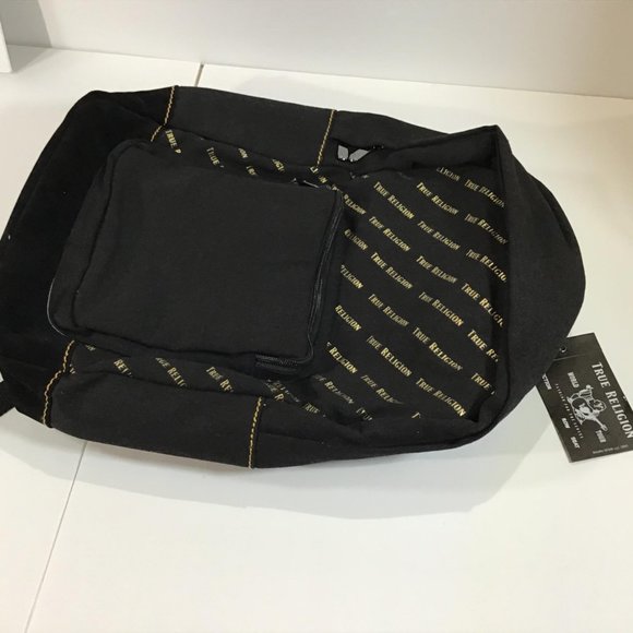 True Religion Unisex Backpack Gold/Black - Picture 4 of 4